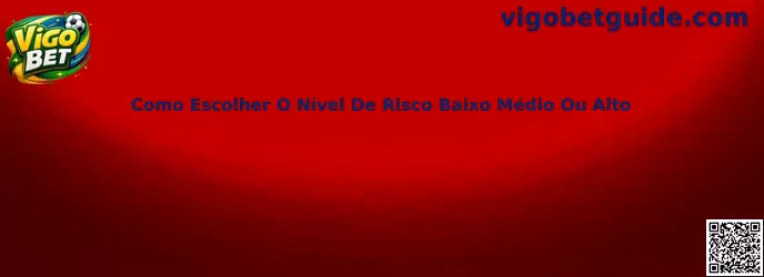 Como escolher o nível de risco baixo médio ou alto no Vigo Bet Plinko