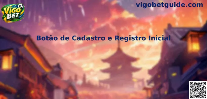 Botão de Cadastro e Registro Inicial Vigo Bet